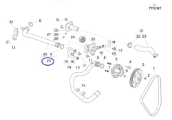 Water pipe with gasket