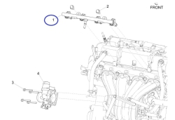 Rail pipe with injection nozzles