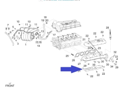 Heat shield on the elbow below