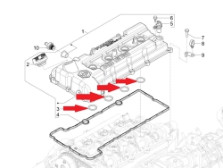 Sealing ring valve cover gasket