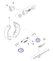 Retaining spring with bolt