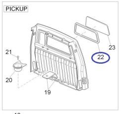 Rear window for  pick-up, tipper and chassis