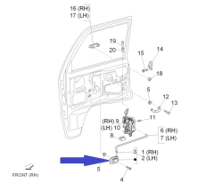 Door handle inside left