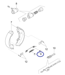 Rear brake spring