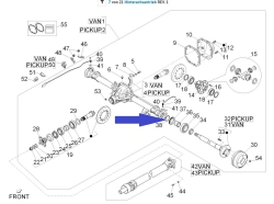 Simmerring for wheel bearing rear axle