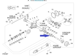 Wheel bearing rear axle