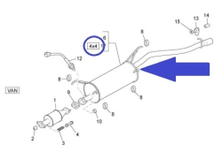 Rear exhaust  - Van - 4WD