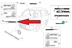 Foil with lettering 4x4 door right