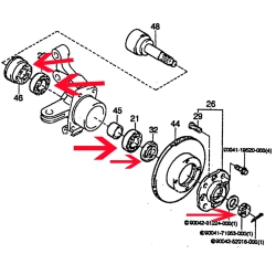 Wheel bearing set front
