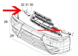 Screw for cover bumper front