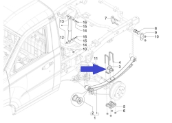 Rubber buffer for rear axle