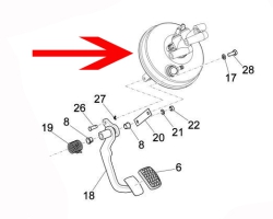 Master brake cylinder complete from date of construction 13.02.2012