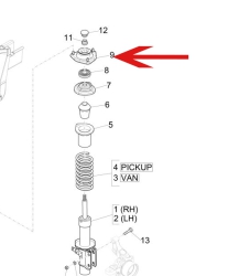 Camber bearing front axle Rubber