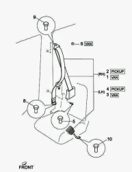 Seat belt right for tipper, chassis and pickup