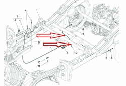 Handbrake cable left-right