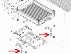 Strainer for tipper and pick-up