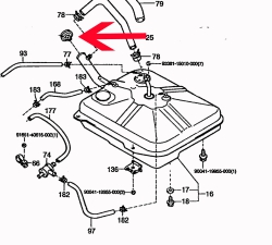 Tank cap lockable with key