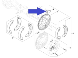 Wheel brake cylinder left-right