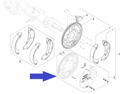 Rear brake spring right side