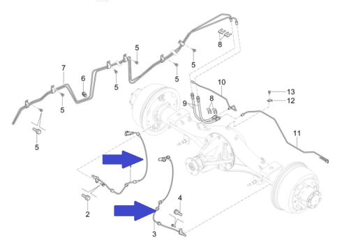 ABS sensor for rear
