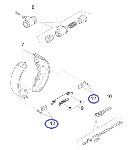 Retaining spring with bolt