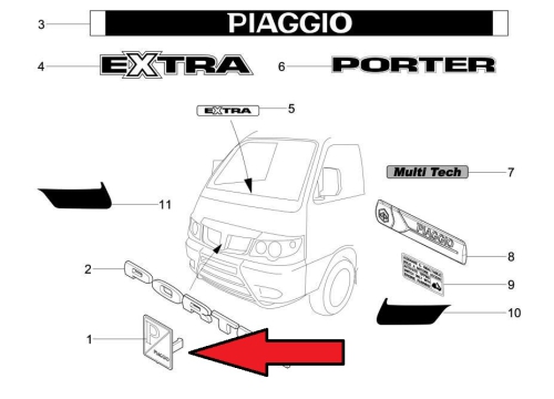 Emblem Piaggio front
