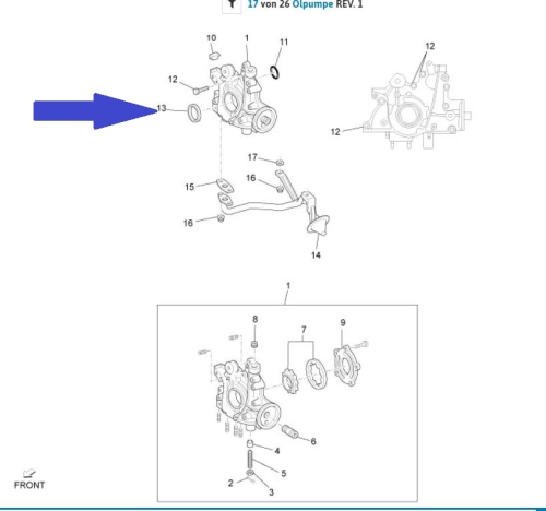 Oil seal crankshaft front