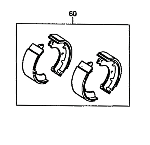 Brake shoe set rear