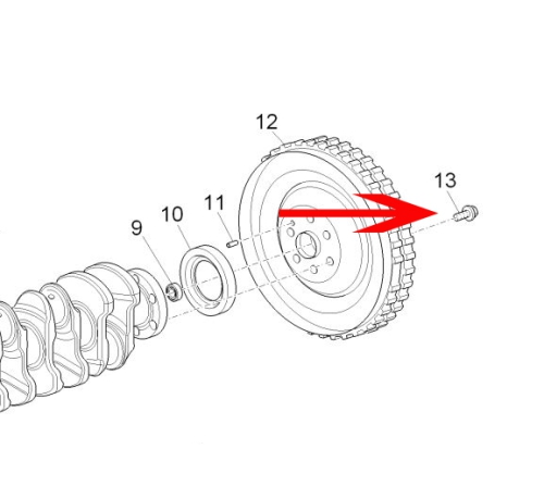 Screw flywheel