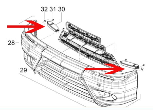 Cover front bumper