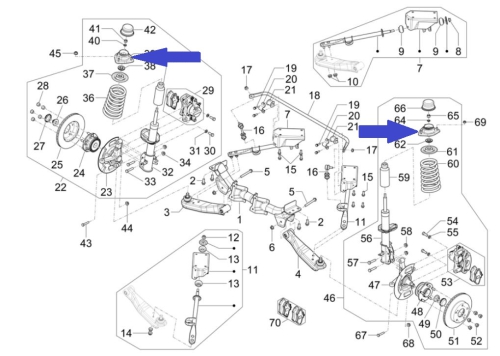 Camber bearing front axle Rubber