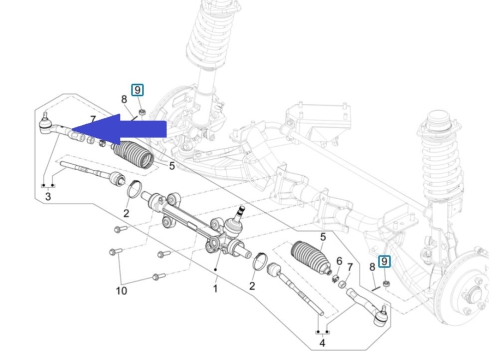 Track rod end right