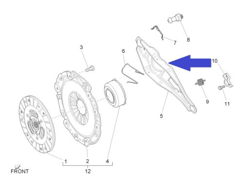 Clutch release lever
