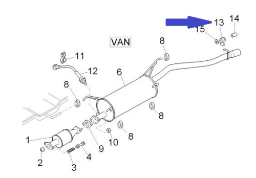 Exhaust rubber - VAN