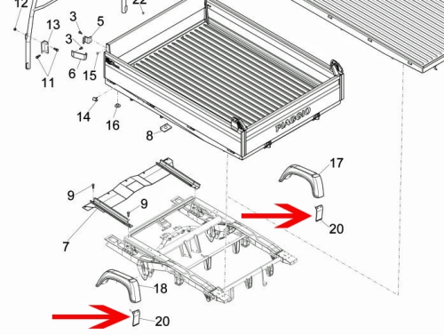 Strainer for tipper and pick-up