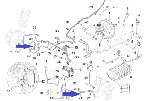 Brake hose front