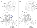 Right rear window guide
