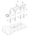 Ignition cable with plug from ignition coil 4 to 1