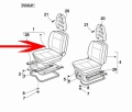 Seat complete right for tipper, chassis and pickup